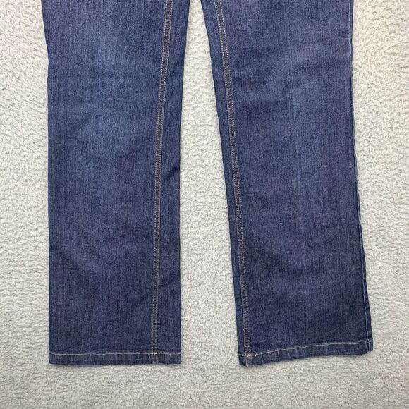 New York & Company Jeans Womens 6 Tall Blue Low Rise Flare Retro Style Denim - Picture 3 of 13